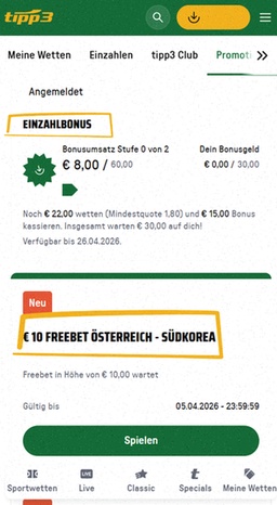 Tipp3 live neue app